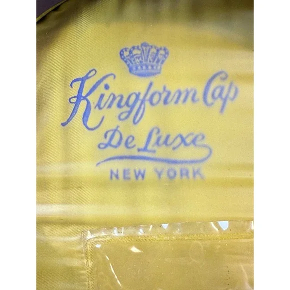 Kingform Cap De Luxe Military Visor Hat Black Gold Oak Leaf Embroidery  7 3/8 - Picture 4 of 7